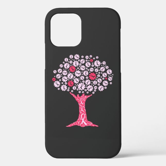Coques Case-Mate iPhone Arbre de sensibilisation au cancer du sein (Verso)