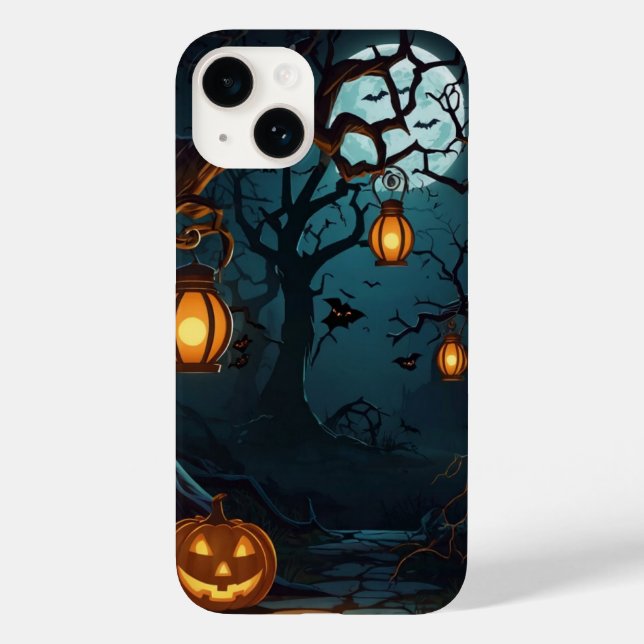 Coques Case-Mate iPhone Arbre d'Halloween torisé (Verso)