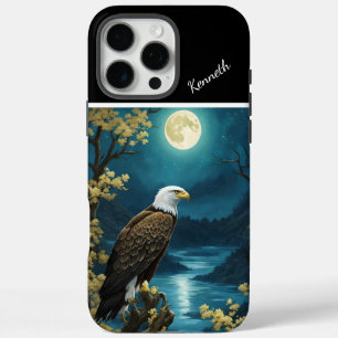 Coques iPhone 16 Pro Max Arbre doré, Lune bleue