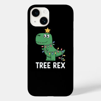 Coque Pour iPhone 14 Arbre Drôle Rex Noël Dinosaure Vacances Blague