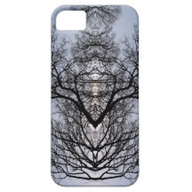 Arbre en silhouette motif et ciel bleu