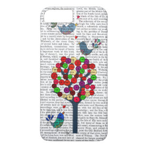Etui iPhone Case-Mate Arbre et oiseaux de bouton bleus