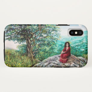 Coque Case-Mate Pour iPhone ARBRE MAGIQUE / Aube en bois vert et dame en rouge