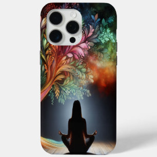 Coque iPhone 15 Pro Max Arbre mystique et méditation : Sérénité et harmoni