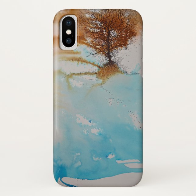 Coques Case-Mate iPhone Arbre peinture Abstraite paysage art (Dos)