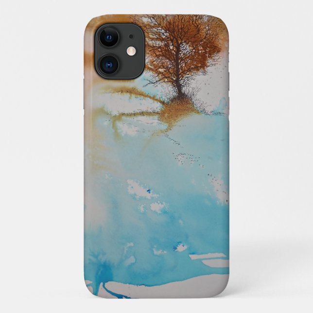 Coques Case-Mate iPhone Arbre peinture Abstraite paysage art (Dos)