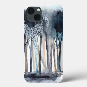 Etui iPhone 13 Arbres abstraits tranquilles