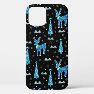 Case-Mate iPhone Case Arbres de Noël, flocons de rennes. Filille hivern