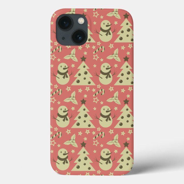 Coques Case-Mate iPhone Arbres de Noël rétro sucre de canne étoile aux bai (Verso)