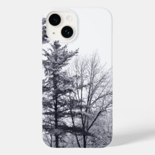 Coque Pour iPhone 14 Arbres enneigés : Vertical