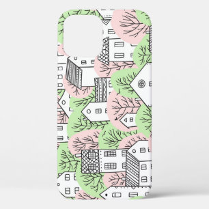Case-Mate iPhone Case Arbres, maisons, paysage de la ville de printemps