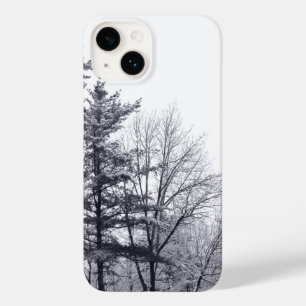 Coque Pour iPhone 14 arbres Neige-couverts : Vertical