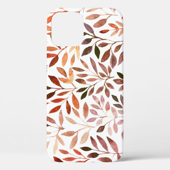 Coques Case-Mate iPhone Arbres rétro, aquarelle motif sans couture. (Verso)