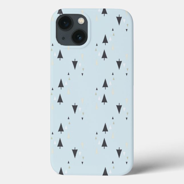 Coques Case-Mate iPhone Arbres sur Arrière - plan bleu (Verso)