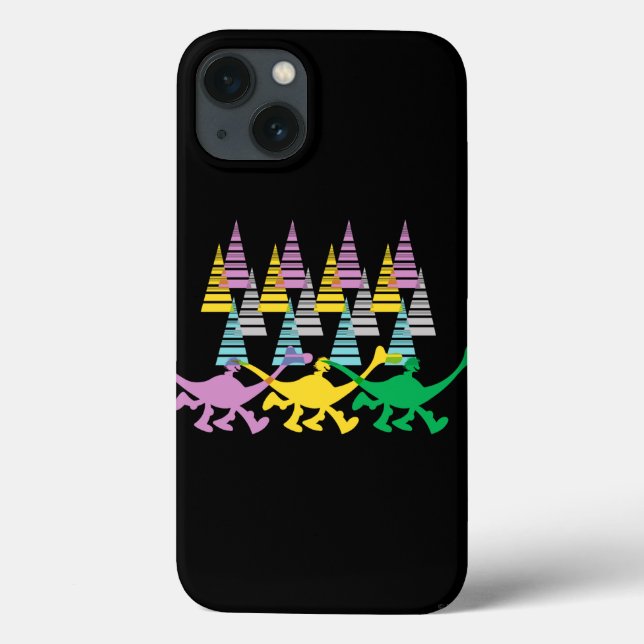 Coques Case-Mate iPhone Arbres verts jaunes pourpres Spot et Arlo (Verso)
