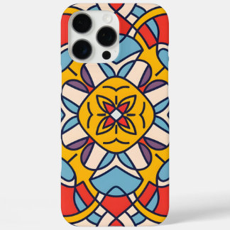 Coques iPhone 16 Pro Max arc de mosaïque cercle, Mandala-Motif
