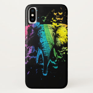 Coque Case-Mate Pour iPhone Arc en arc-en-ciel éléphant sur noir