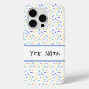 Coque iPhone 15 Pro Arc en arc-en-ciel Sprinkles Genderfaun Fide drape