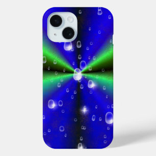 Coque Pour iPhone 15 Arc-en-ciel bleu vert dans la peau d'éléphant en c