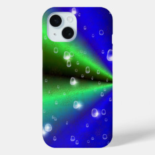 Coque Pour iPhone 15 Arc-en-ciel bleu vert dans la peau d'éléphant en c