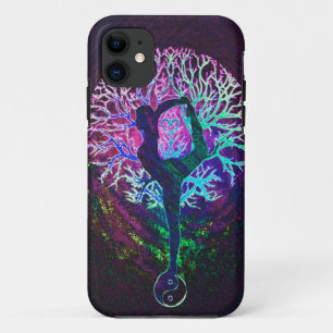 Case-Mate iPhone Case Arc-en-ciel de paix d'arbre de yoga