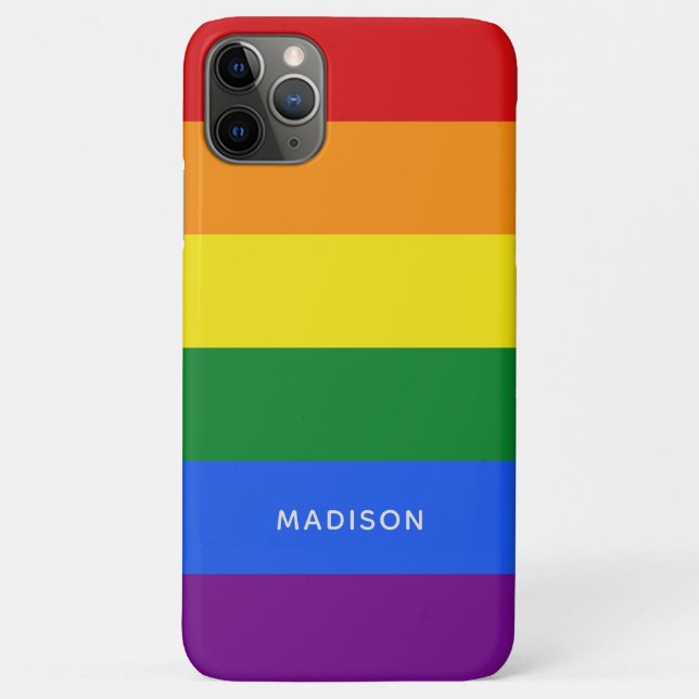 Coques Case-Mate iPhone Arc-en-ciel drapeau personnalisation des cas de té (Dos)