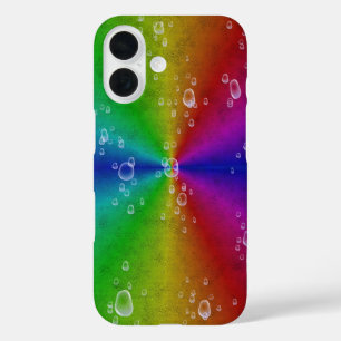 Coque Pour iPhone 16 arc-en-ciel en peau d'éléphant leatheroptik & rain