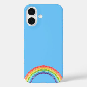 Coque Pour iPhone 16 Arc en ciel et ciel bleu