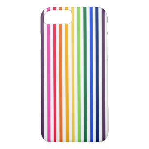 Case-Mate iPhone Case Arc-en-ciel et rayures blanches