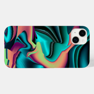 Coque Pour iPhone 14 Plus Arc-en-ciel métallique Abstrait futuriste