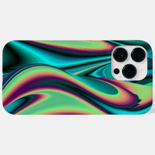 Coque Pour Pour iPhone 14 Pro Max Arc-en-ciel métallique Abstrait futuriste