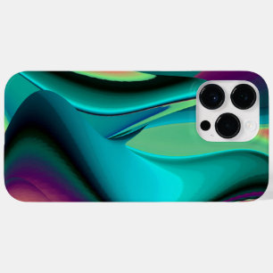Coque Pour Pour iPhone 14 Pro Max Arc-en-ciel métallique Abstrait futuriste