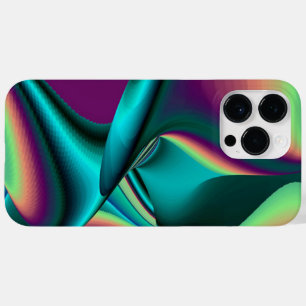 Coque Pour Pour iPhone 14 Pro Max Arc-en-ciel métallique Abstrait futuriste