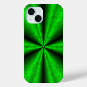 Coque Pour iPhone 15 Arc-en-ciel vert en cuir d'éléphant Optik