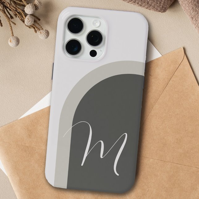 Coques Case-Mate iPhone Arche Boho élégant avec Monogramme de script (Créateur téléchargé)