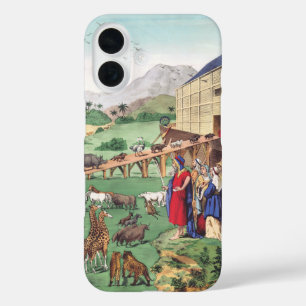 Coque Pour iPhone 16 Arche de Noé avec des animaux