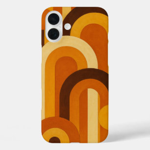 Coques iPhone 16 Plus Arches et taches solaires Retro MCM Design Géométr