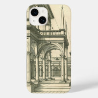 Architecture vintage, Cour romaine avec Colonnes