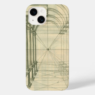 Coque Pour iPhone 14 Architecture vintage, Perspective Colonnes Arches