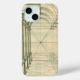 Coque Pour iPhone 15 Architecture vintage, Perspective Colonnes Arches