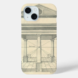 Coque Pour iPhone 15 Architecture vintage, portique romain avec colonne