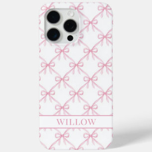 Coque iPhone 15 Pro Max Arcs de coquette rose aquarelle