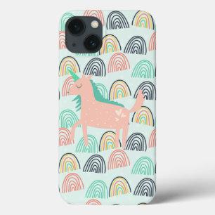 iPhone 13 Case Arcs-en-ciel et licornes