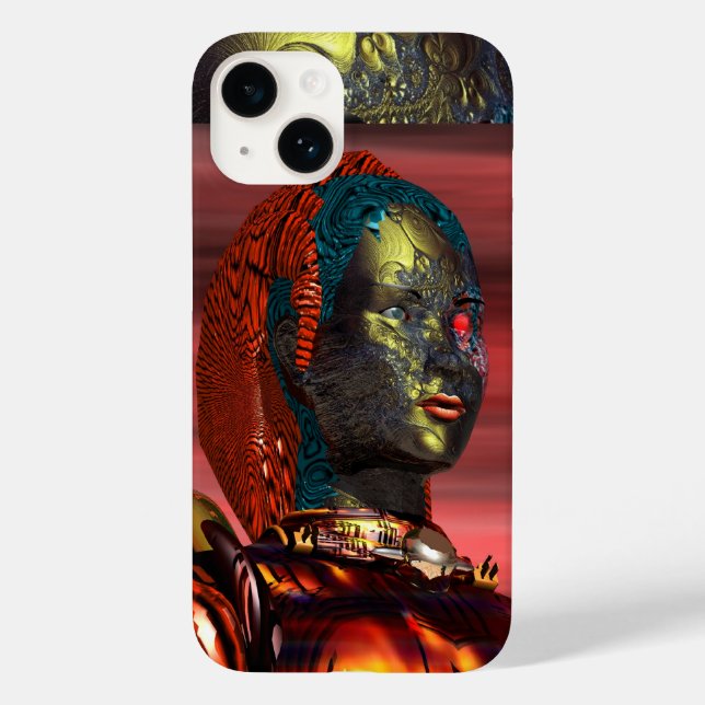 Coques Case-Mate iPhone ARES /CYBORG PORTRAIT DANS SUNSET Science-fiction (Verso)