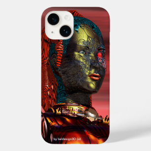 Coques Pour iPhone ARES - CYBORG PORTRAIT Red Science Fiction