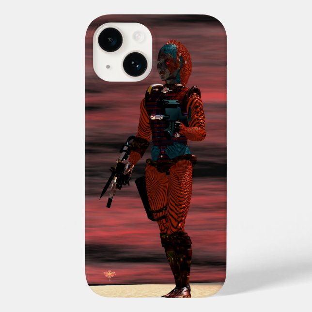Coques Case-Mate iPhone ARES CYBORG, RED SUNSET Science Fiction, Sci-Fi (Verso)