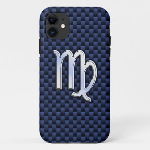 Etui iPhone Case-Mate Argent Chrome Virgo Zodiac Connexion Décor bleu ma