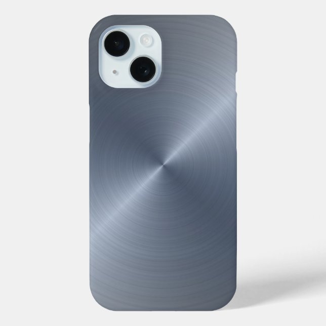 Coques Case-Mate iPhone Argent métallique radial | Personnalisé (Verso)