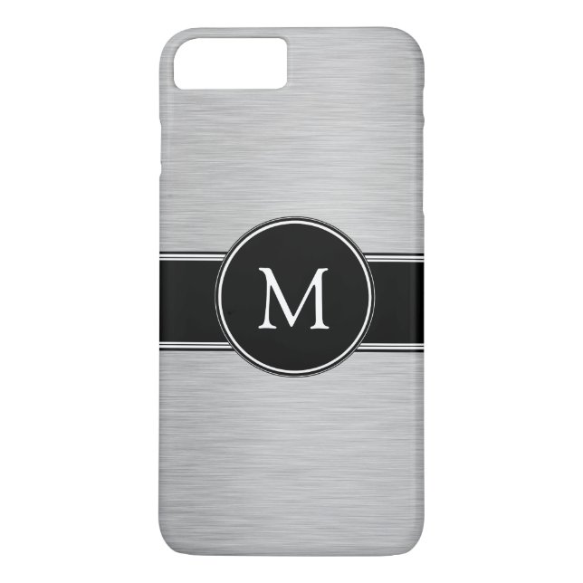 Coques Case-Mate iPhone Argent, noir, blanc avec votre monogramme (Dos)