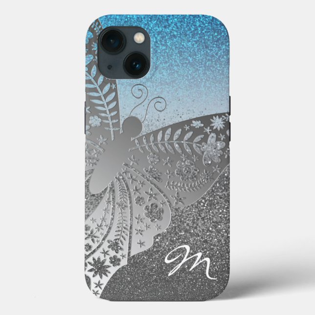 Coques Case-Mate iPhone Argent Pailleté (Verso)